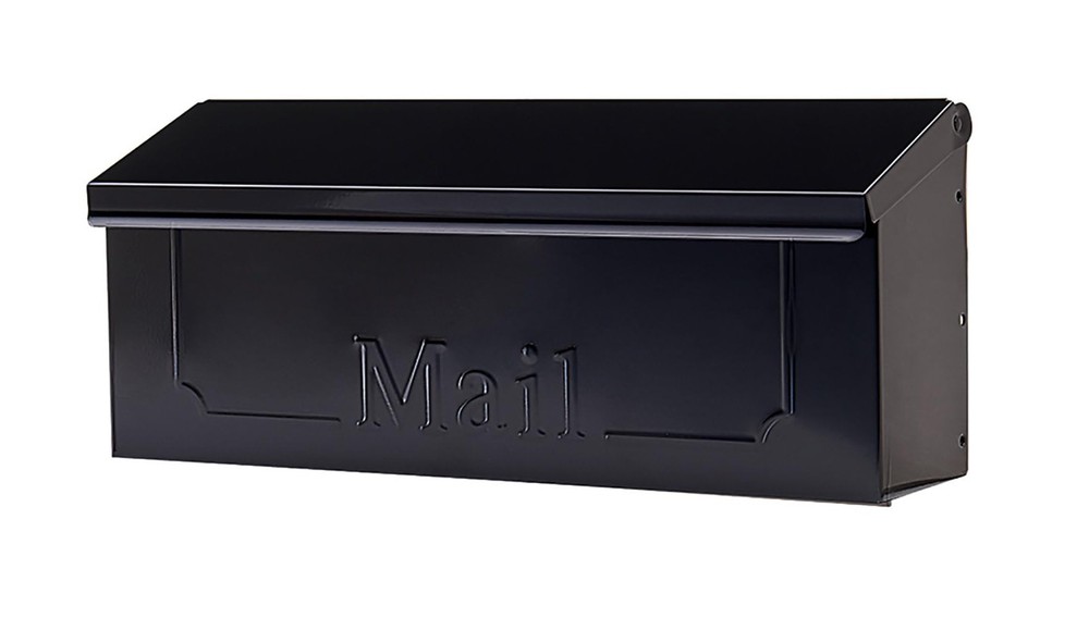 ARCHITECTURAL MAILBOXES Townhouse Galvanized Steel, Wall-Mount Small, Black