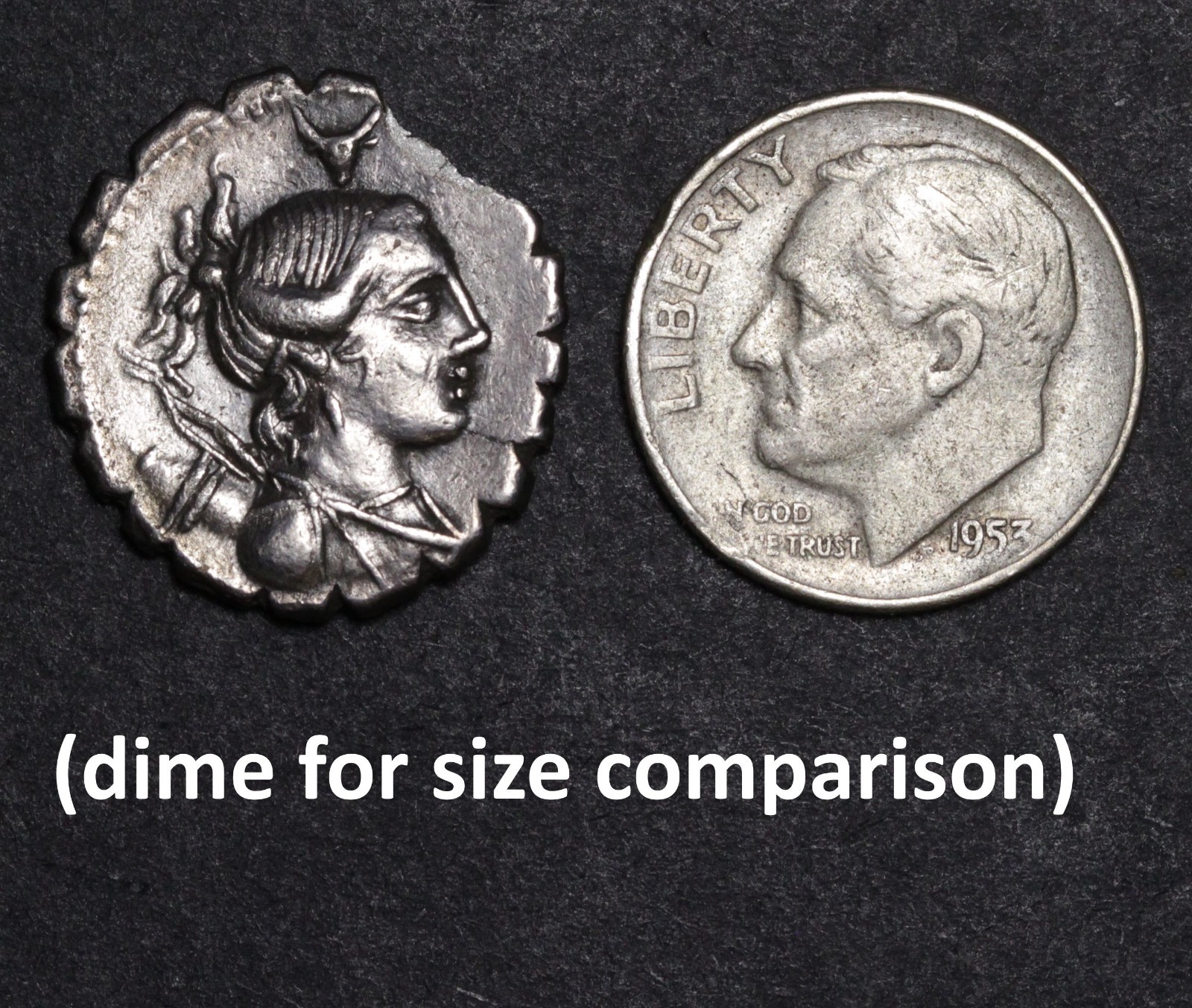 Roman Sacrifice Denarius Serratus 81BC Ancient Rome Republic Silver Coin Albinus