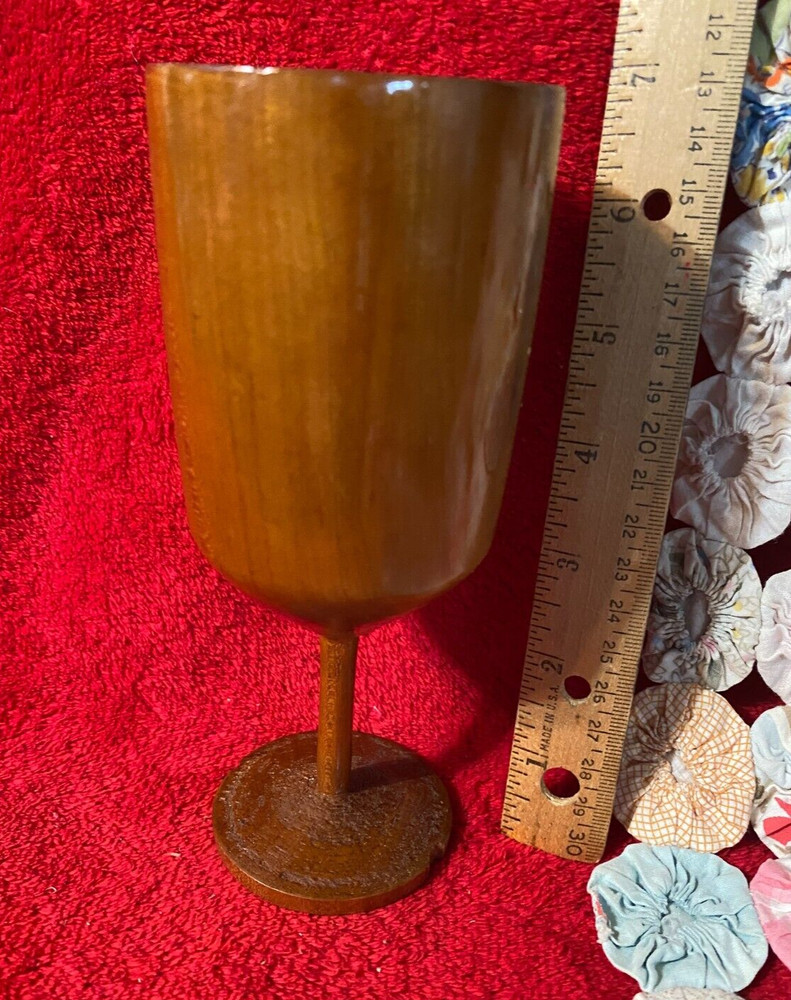 Handmade Wooden Goblet from Beautiful Solid Cherry Wood