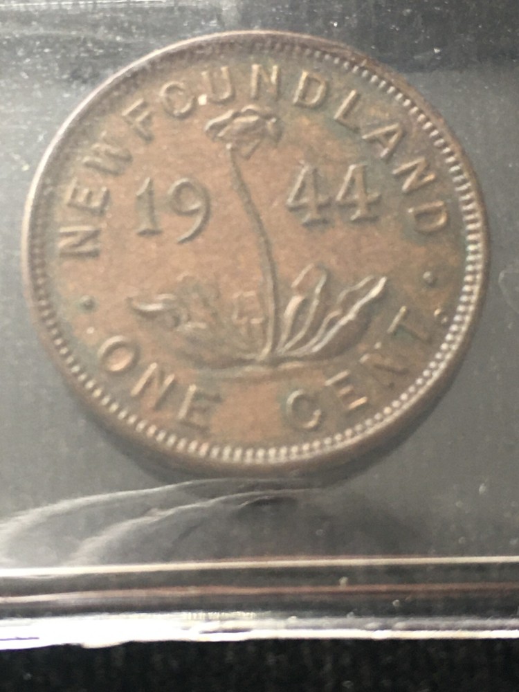 1944c, ICCS Graded Newfoundland, Small One Cent, **MS-60**
