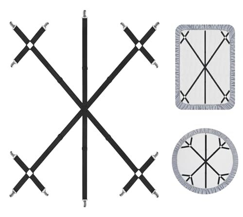 Bed Sheet Holder Straps, Adjustable Elastic Fastener Keep Sheets Firm & Tight