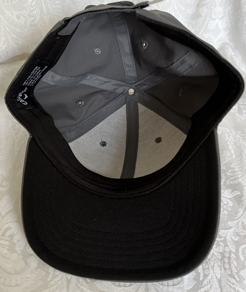 Callaway Gray With Red Label Poly Adjustable Cap Hat
