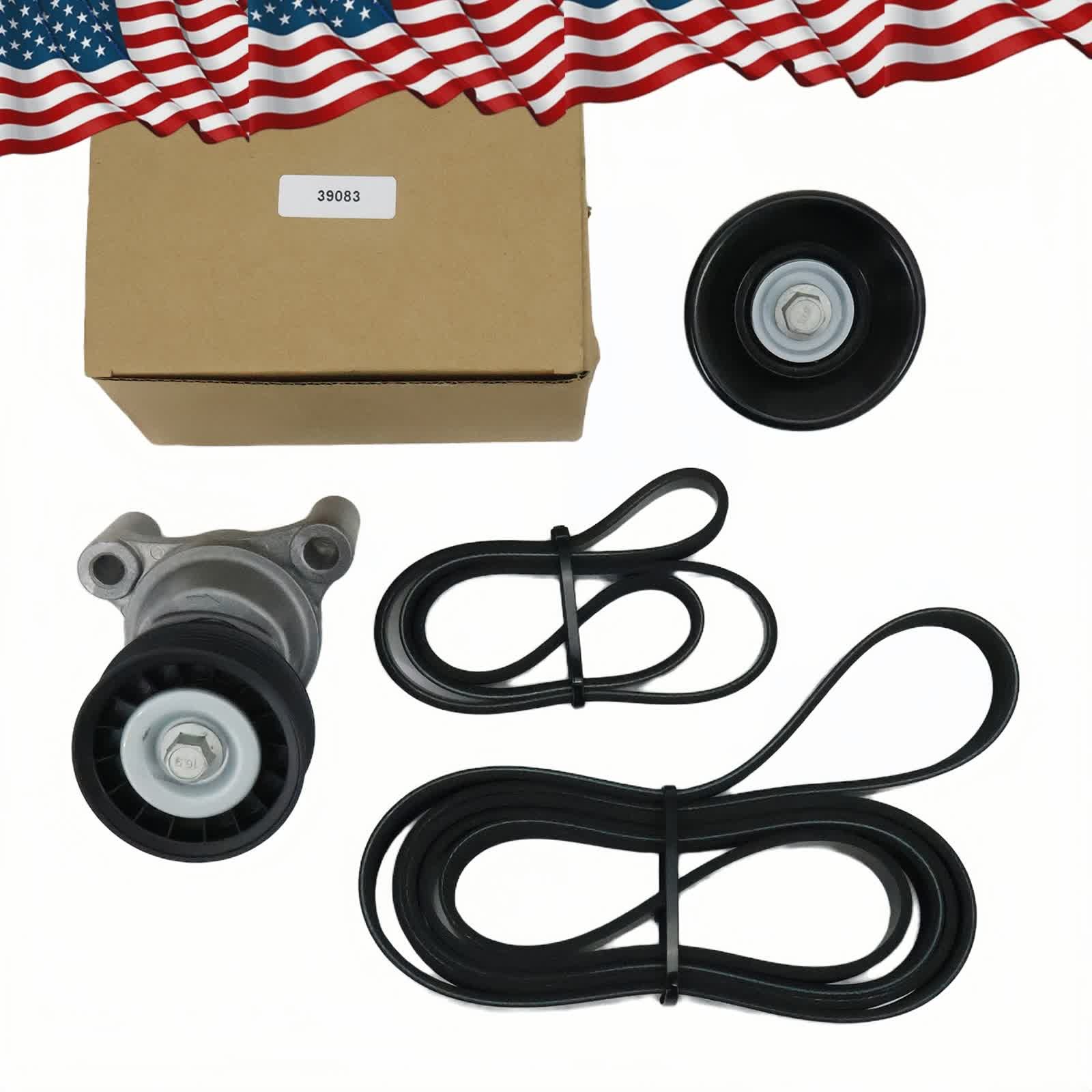 4x Serpentine Belt Drive Component Kit Fit 09-16 Chevy Silverado GMC Yukon XL V8