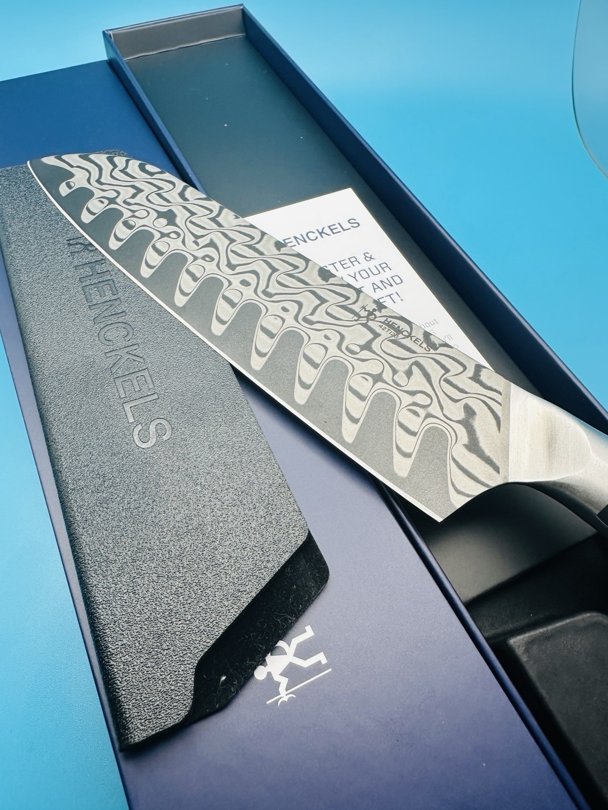 Henckels Compass Damascus Santoku Knife 7" D60 Forged Chef Kitchen Cutlery NEW