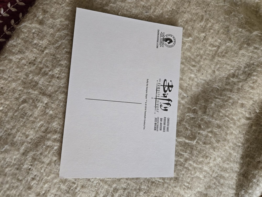 Buffy The Vampire Slayer Postal Card From Comics