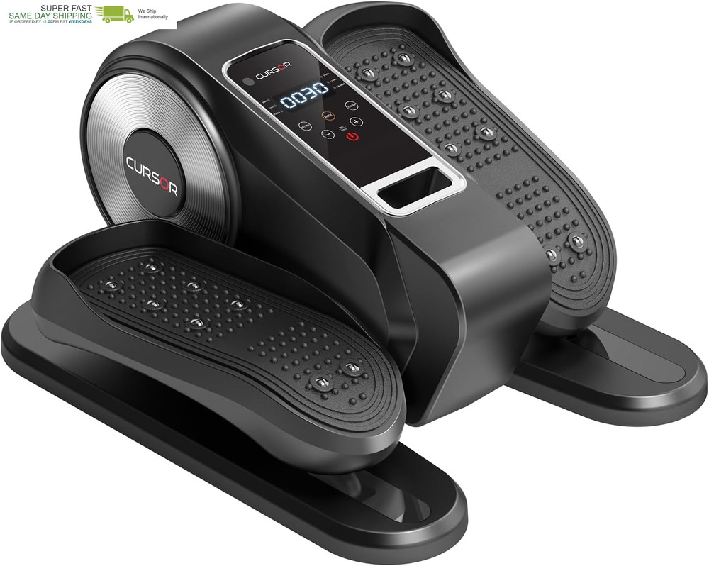 Under Desk Elliptical Machine, Electric Seated Pedal Exerciser, Mini Elliptical