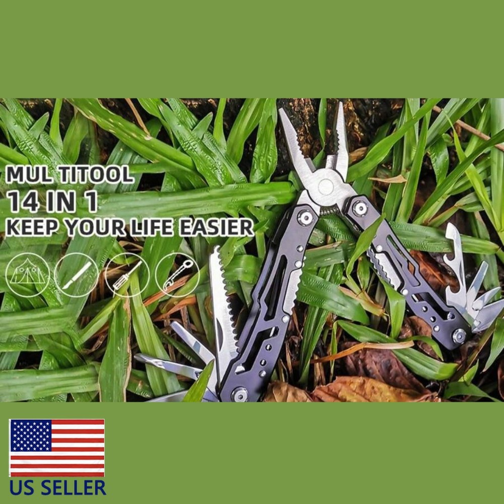 14-in-1 MINI Multitool Pliers Rugged & Practical Portable Pocket Camping Tools