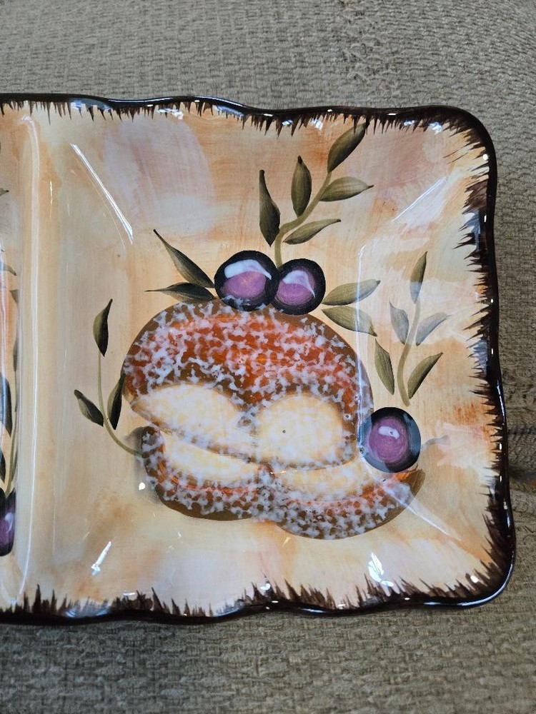 Divided Ceramic Plate Platter