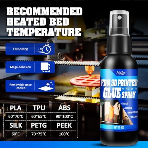 3D Printer Adhesive - 3D Print Glue Spray, Perfect First Layer Adhesion,