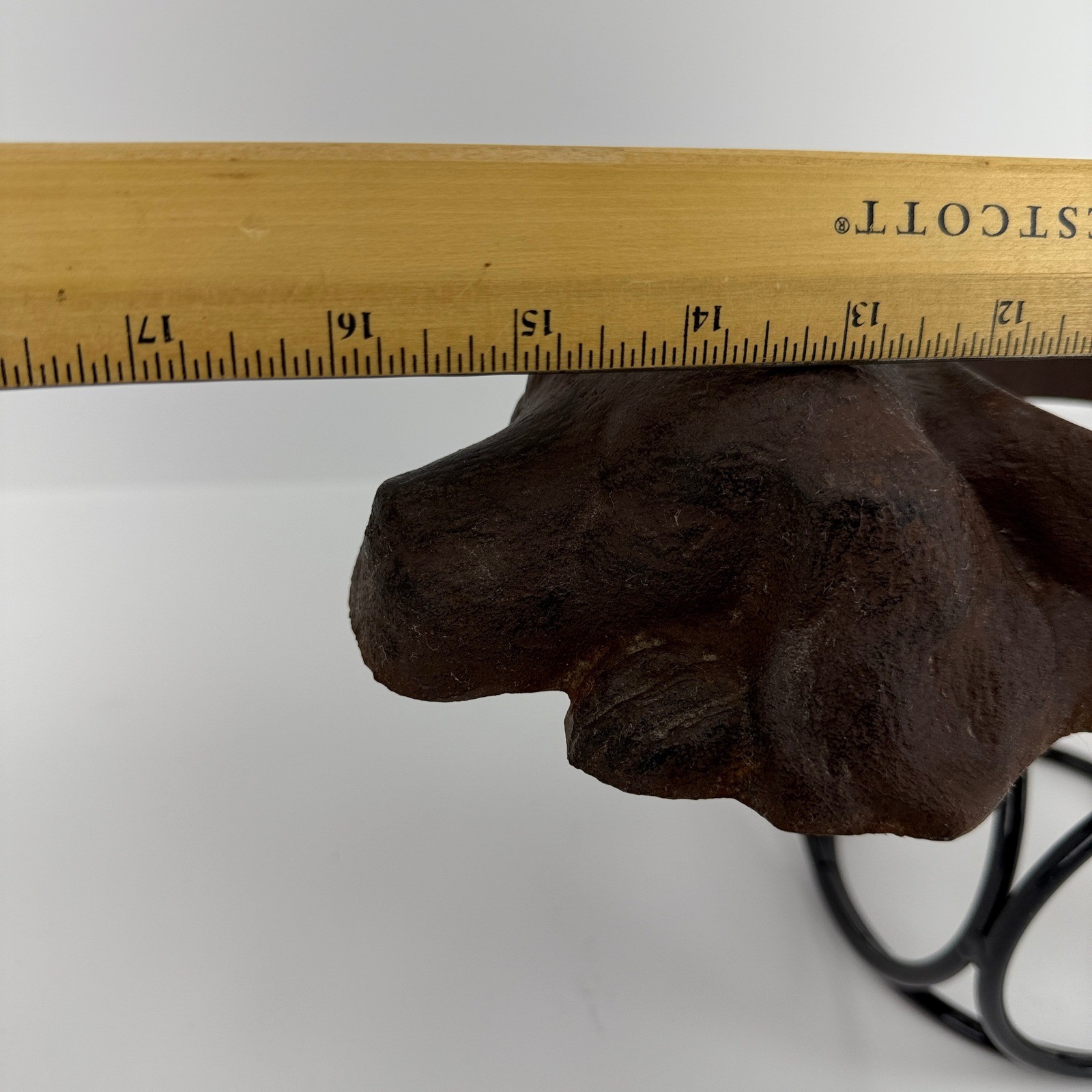 Vintage Cast Iron Dog Feeder Plant Holder Home Garden Cast Iron Sculpture Boho