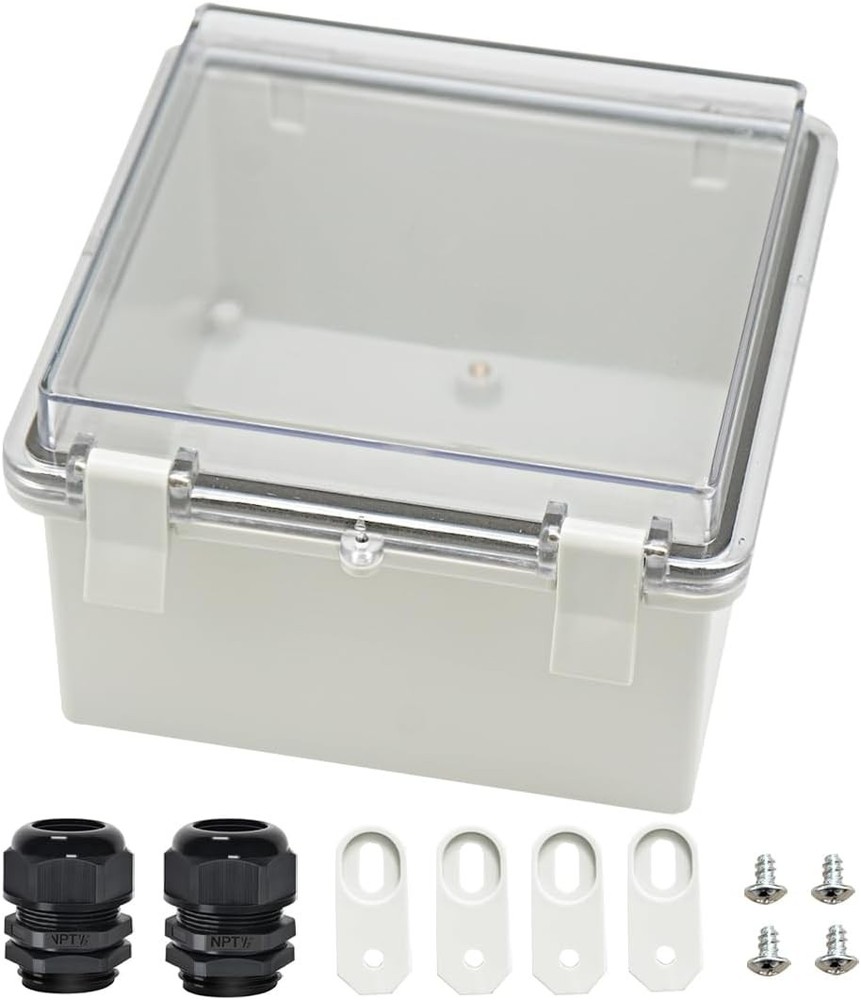 Junction Box ABS Plastic Dustproof Waterproof IP65 Electrical Boxes Hinged Shell