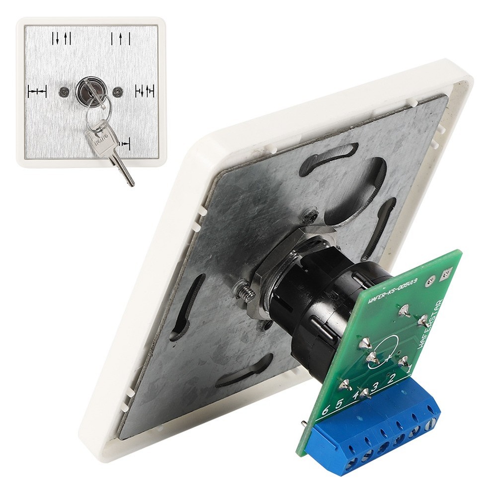 5 Position Key Switch For Automatic Doors Durable Aluminium Panel