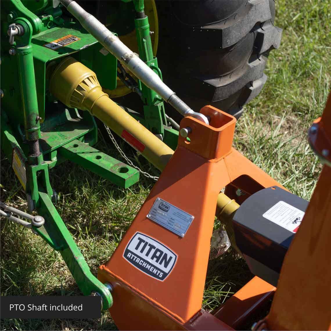 Titan Attachments 3 point PTO Driven 4"x 10" Wood Chipper Shredder Mulcher