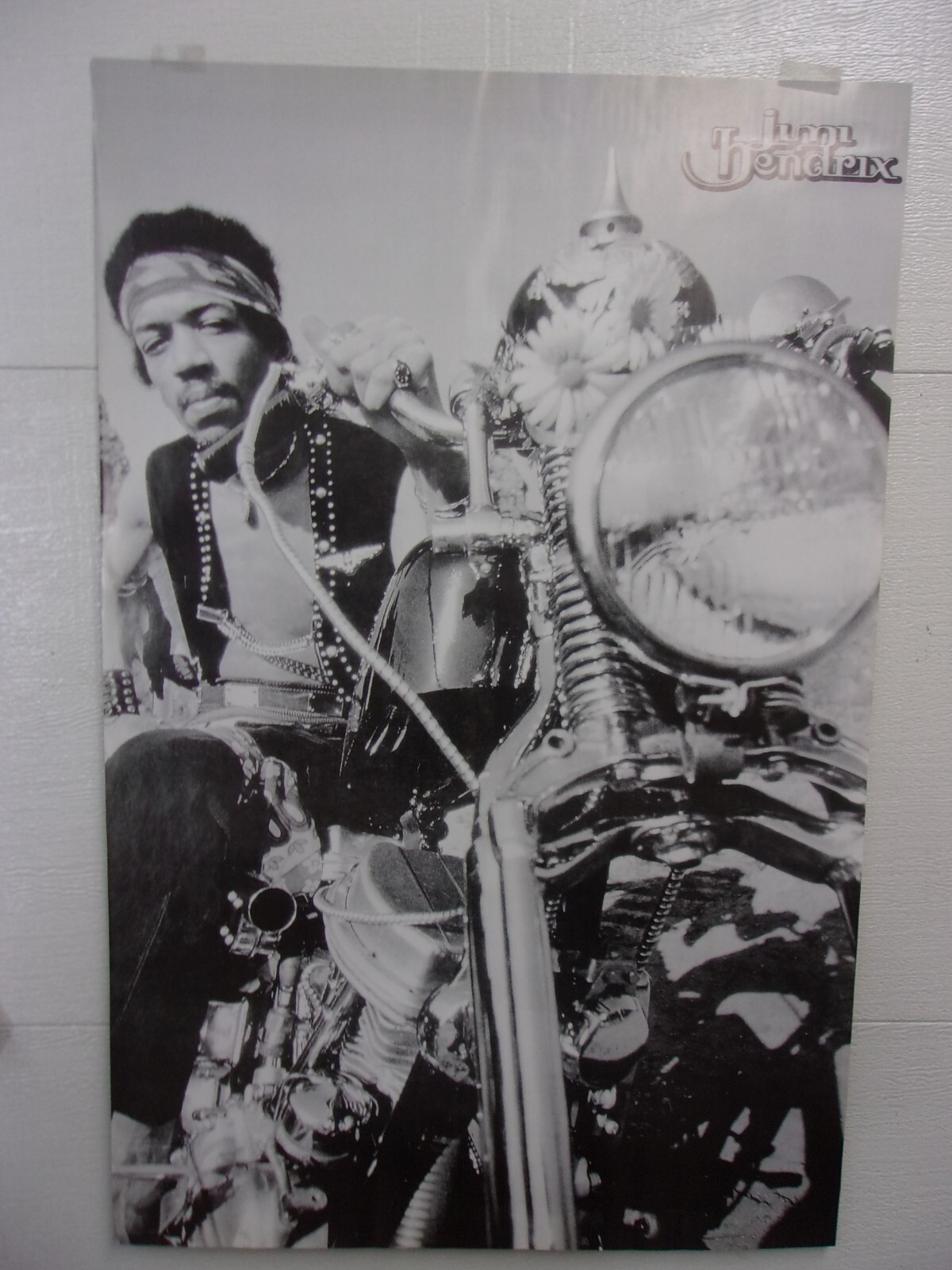 JIMI HENDRIX ROCKING HIS PANHEAD,,THE EXPERIENCE POSTER.WOW