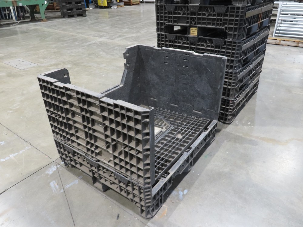 HPJ BulkPak Collapsible Bulk Container Bin 25.5 cu-ft 48 x 40" Stackable Tote