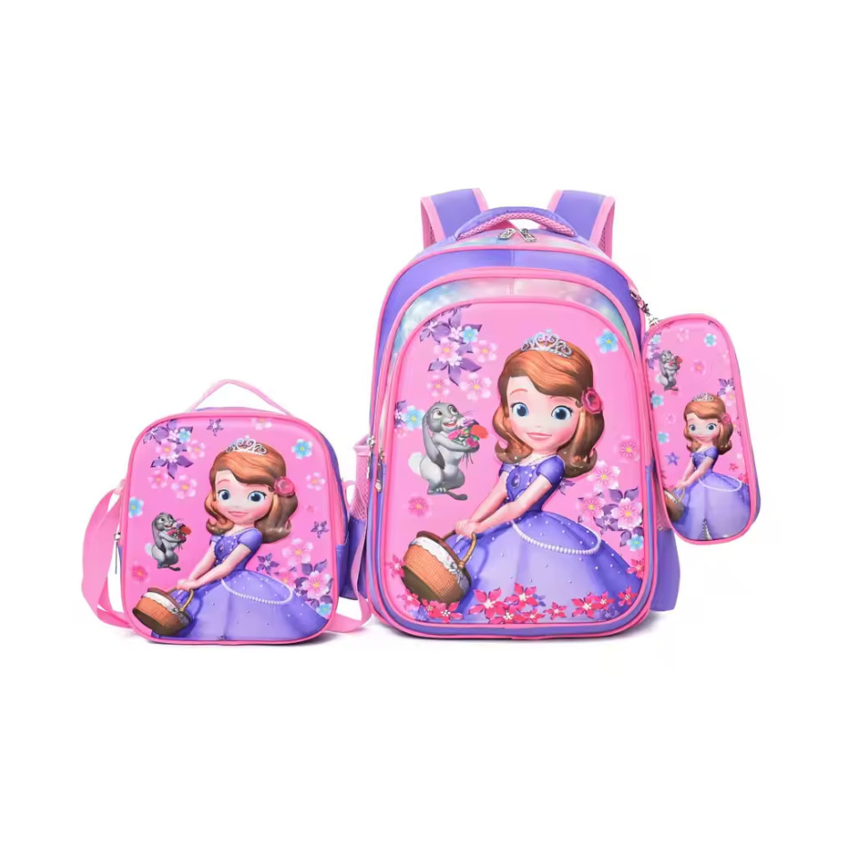Cartoon Sofia The First School Bag Backpack For Kids