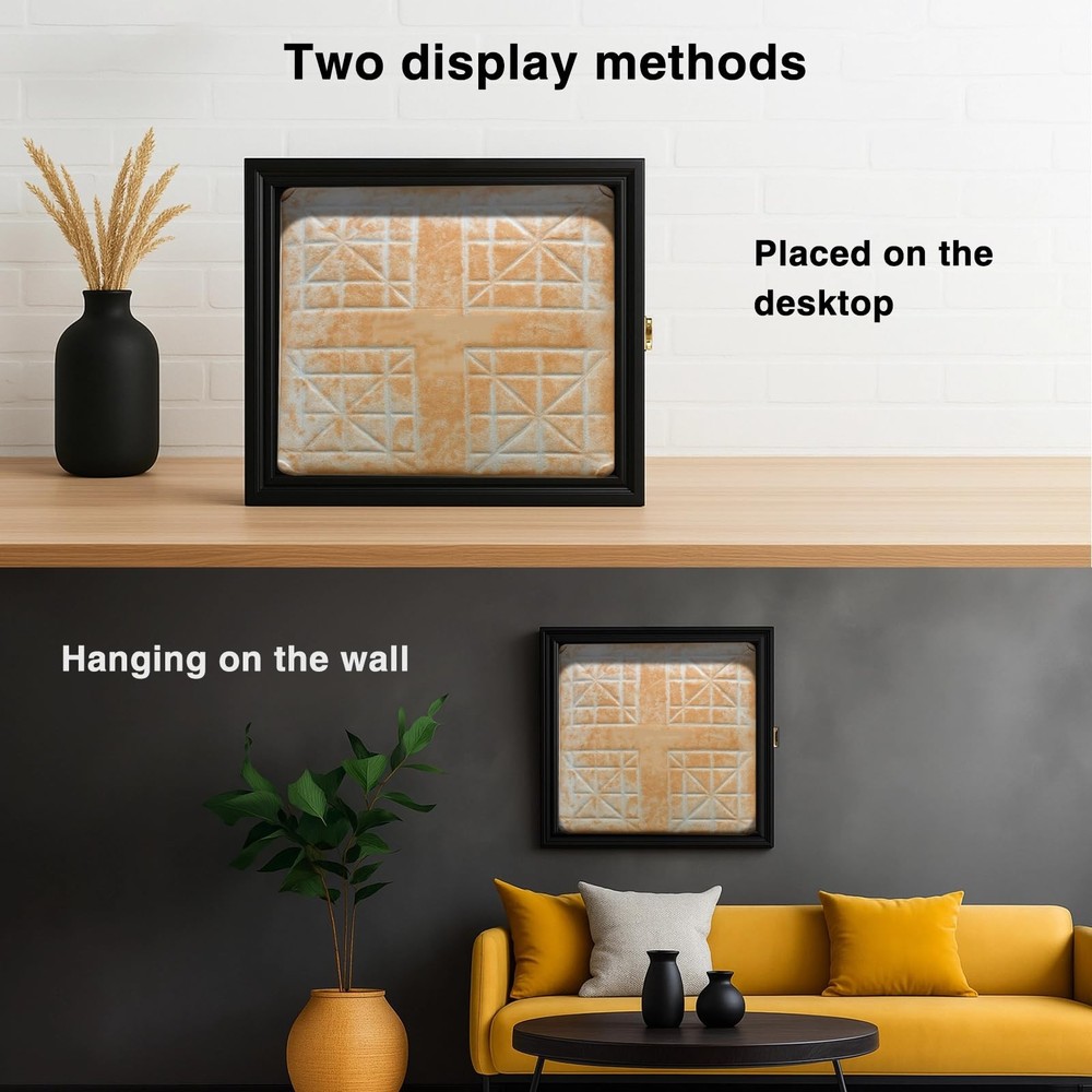 Colingmill Full Size Baseball Base Plate Display Case Black