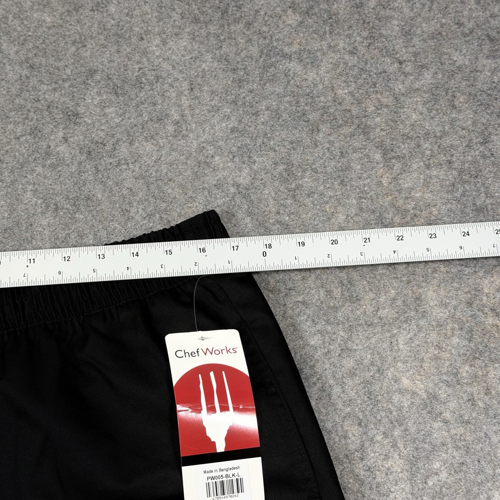 Chef Works Lightweight Slim Pants Men's Size Large (Actual Fits 35x32) Black NWT