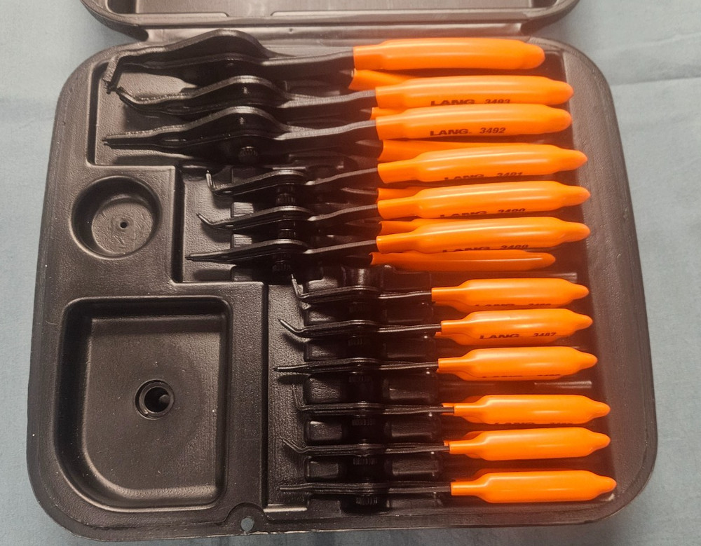 Lang Tools 3495 Snap Ring Pliers Set 12 Piece Internal External with Case