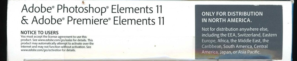 New & Sealed Unopened Adobe Photoshop Elements 11 & Adobe Premiere Elements 11