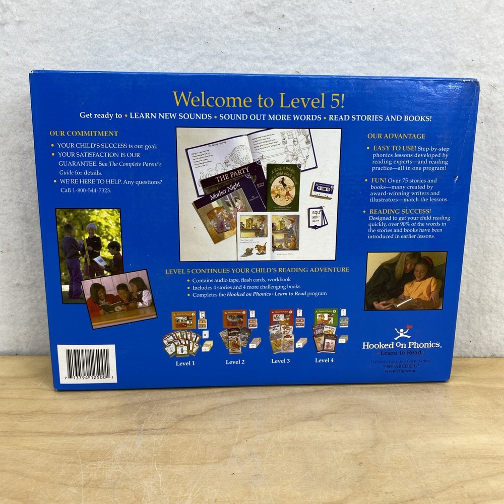Hooked On Phonics Learn To Read Level 5 Audio Tapes Flash Cards Orange Workbook