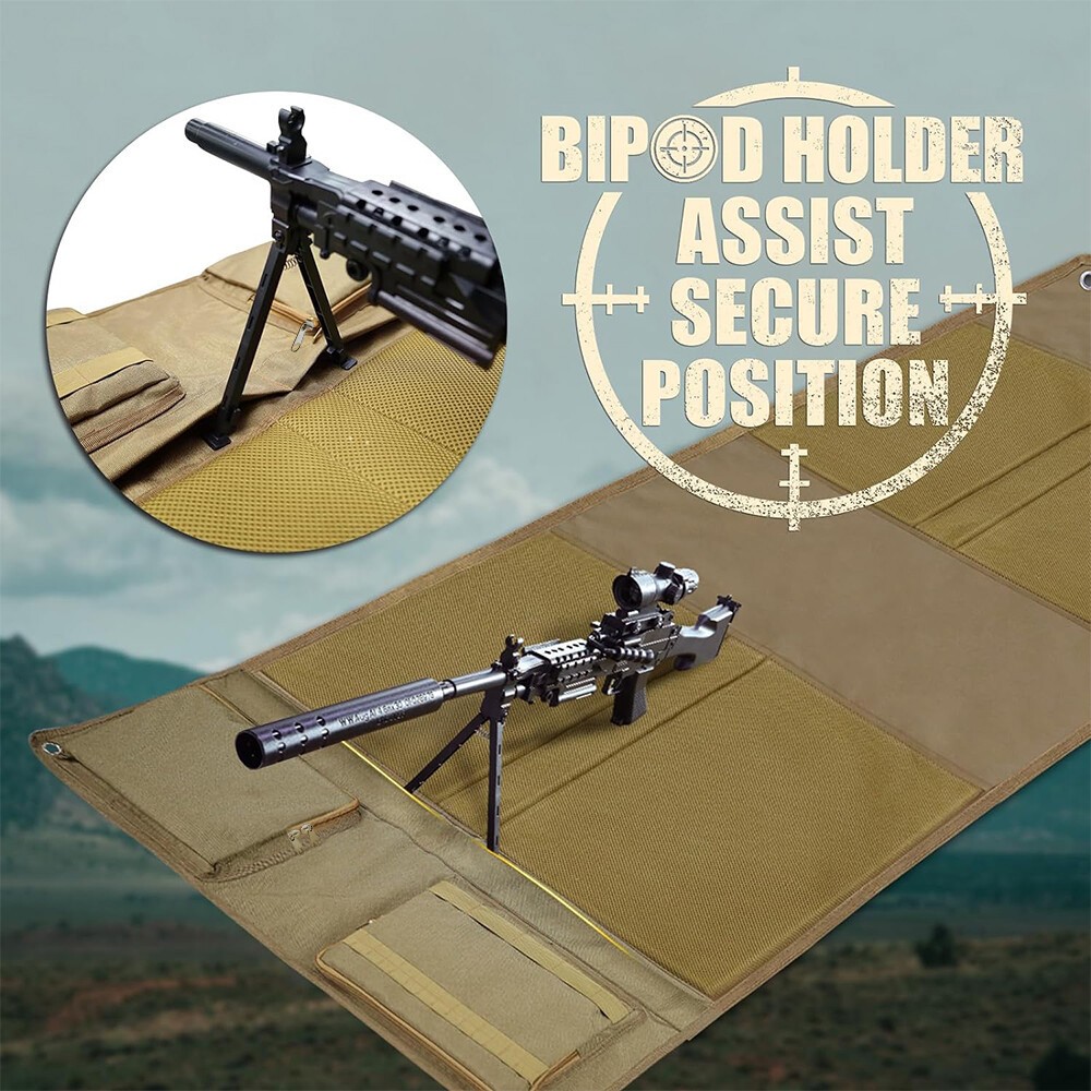 Heavy Duty Shooting Mat Large Tactical Prone Padded Pad Roll Up Hunting Range