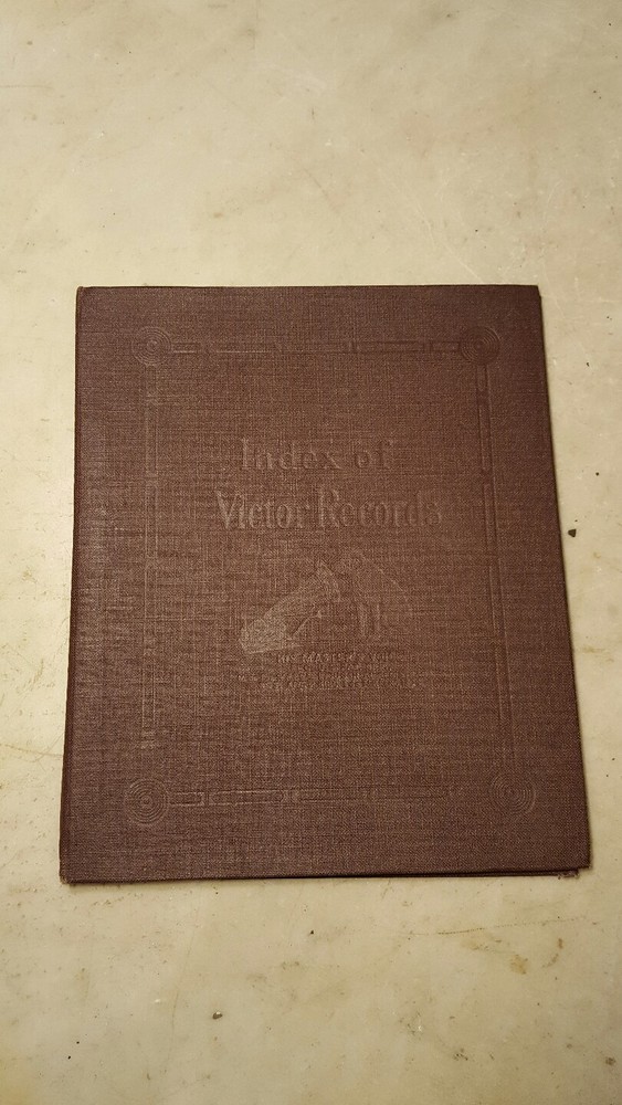 Circa 1920 Victor Victrola Record Index-Nice