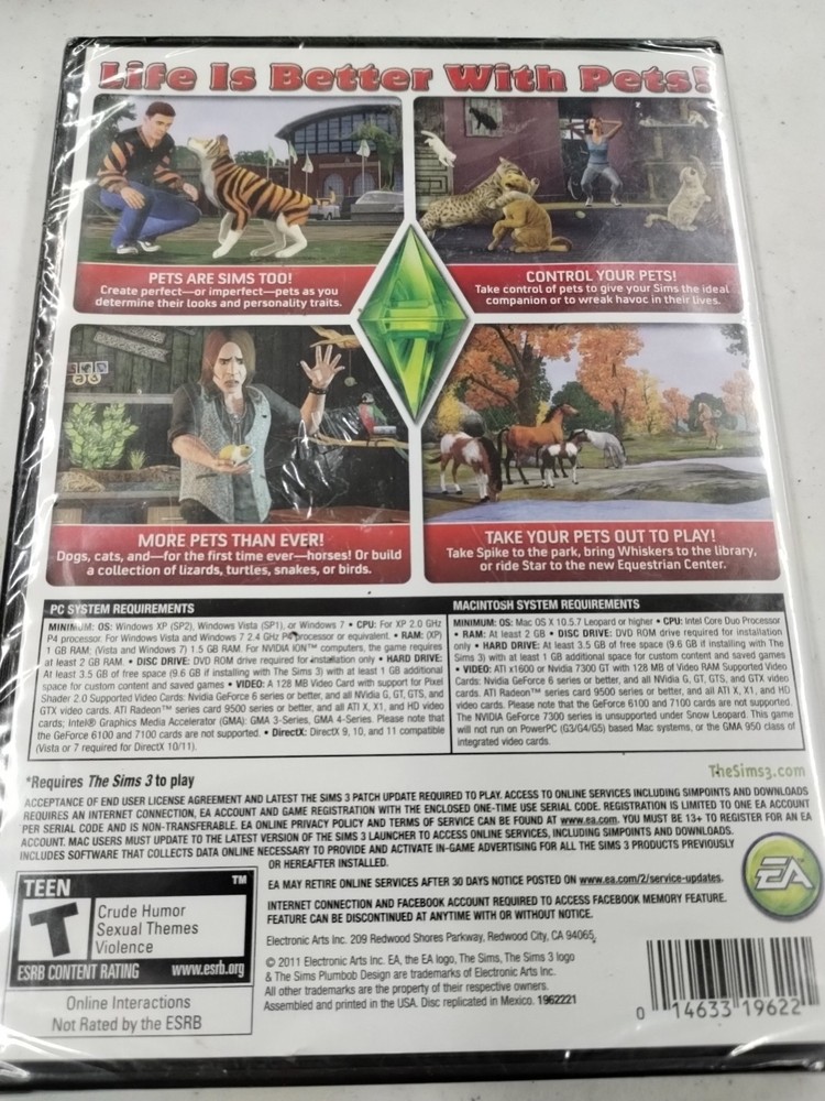 The Sims 3 + Pets Expansion Pack PC & Mac DVD-ROM