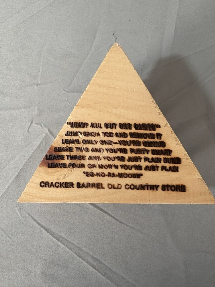 Cracker Barrel Peg Game Classic Brain Teaser