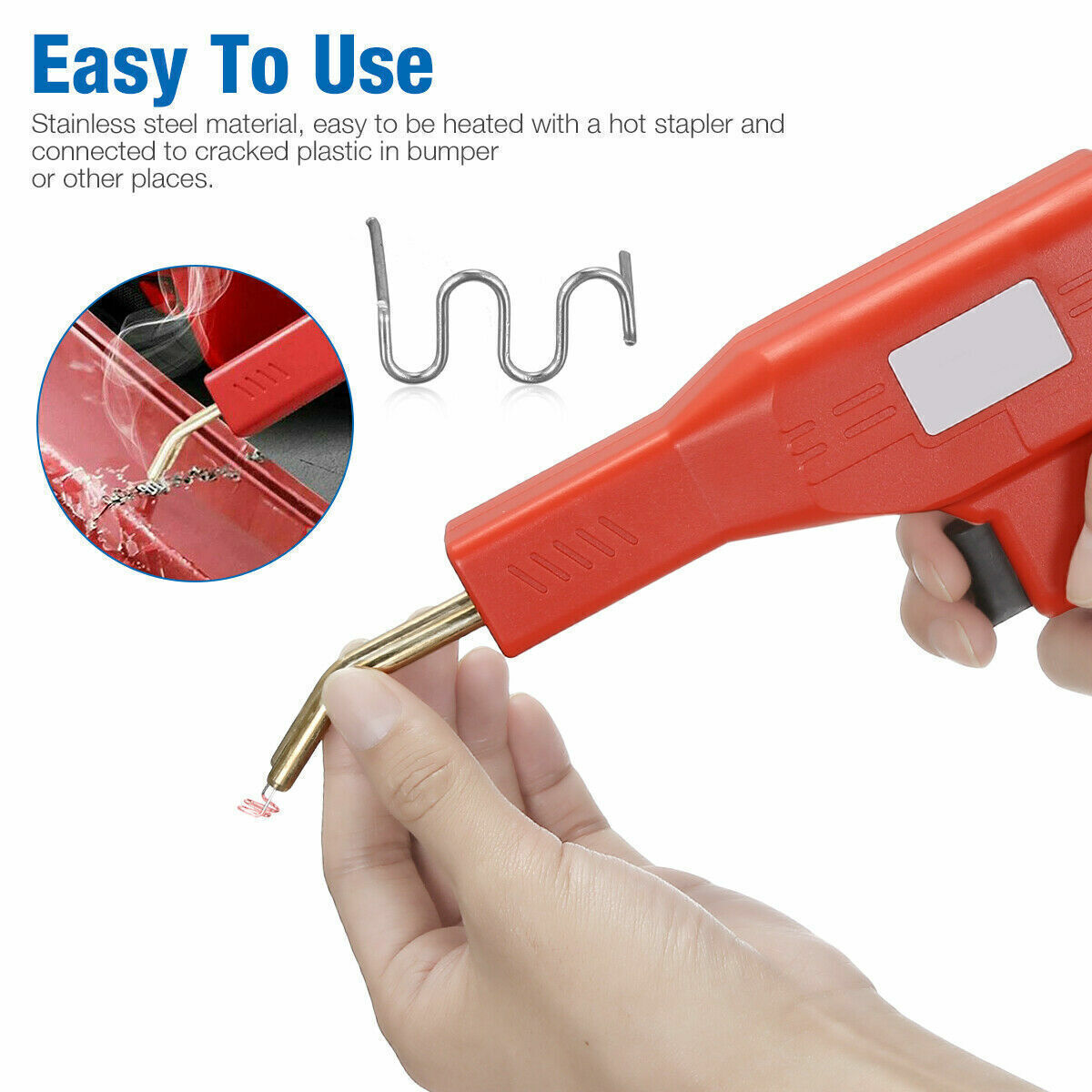 Hot Stapler Staples Repair Tools Kit For Plastic Welder Gun Car Bumper