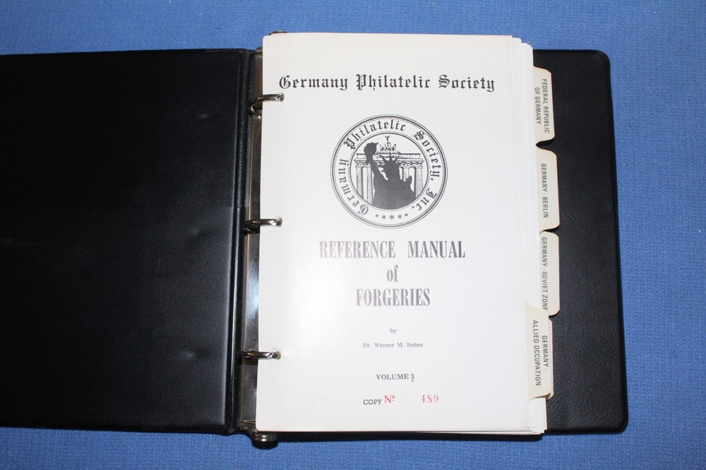 Germany Philatelic Society Reference Manual Forgeries Bohne 8 Vol BlueLakeStamps