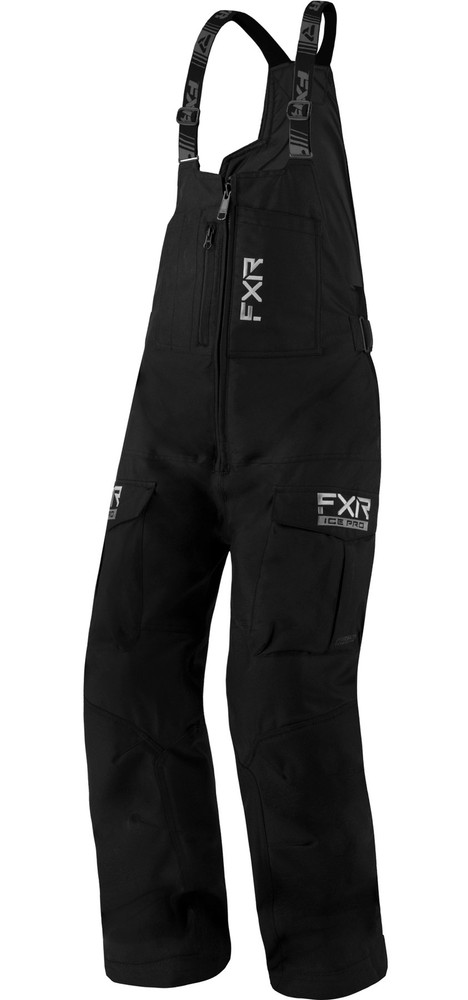 FXR Excursion Ice Pro Child Snow Bibs Black Ops