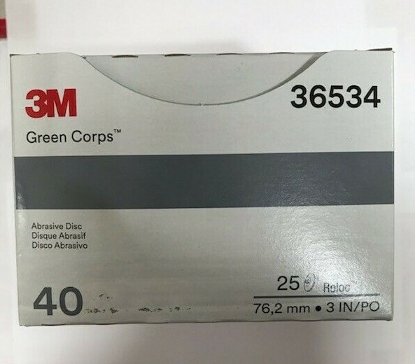 3M Green Corps Roloc Grinding Discs 3" 40 Grit 3M 36534 replacement for 3M 01408