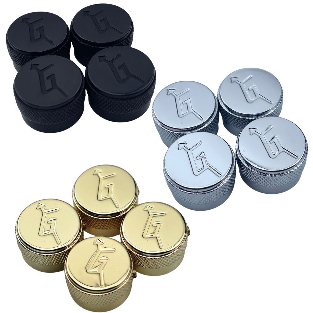 Arrow-G Locking Control Knobs Guitar Knobs STEEL Stainless Fit Gret-ch USA SHIP