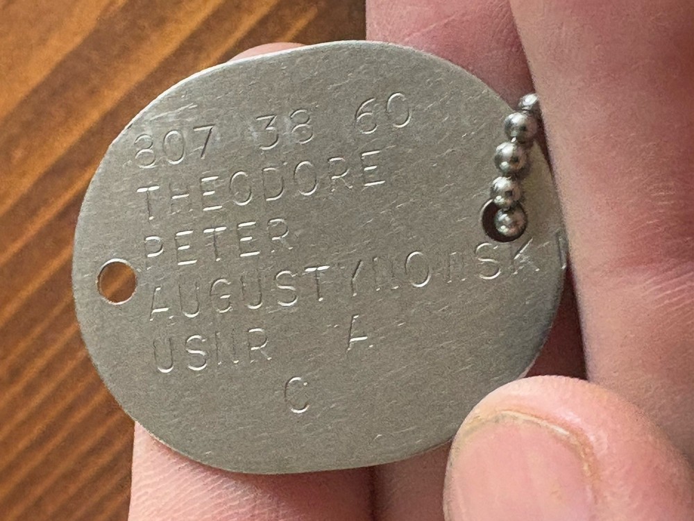 US Navy Dog Tags USNR Theodore Peter Augustynowski