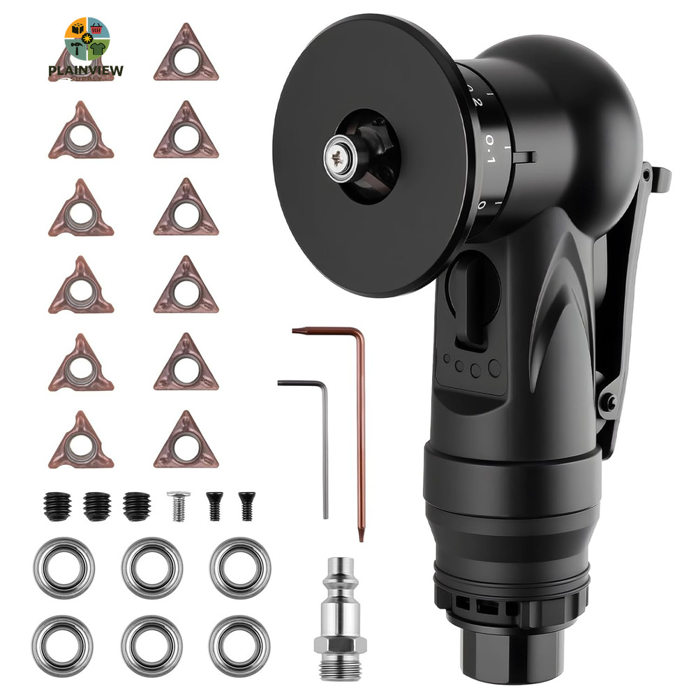 Pneumatic Chamfering Tool, Chamfer Tool with 6 C-Angle & 6 R-Angle Blades, Upgra
