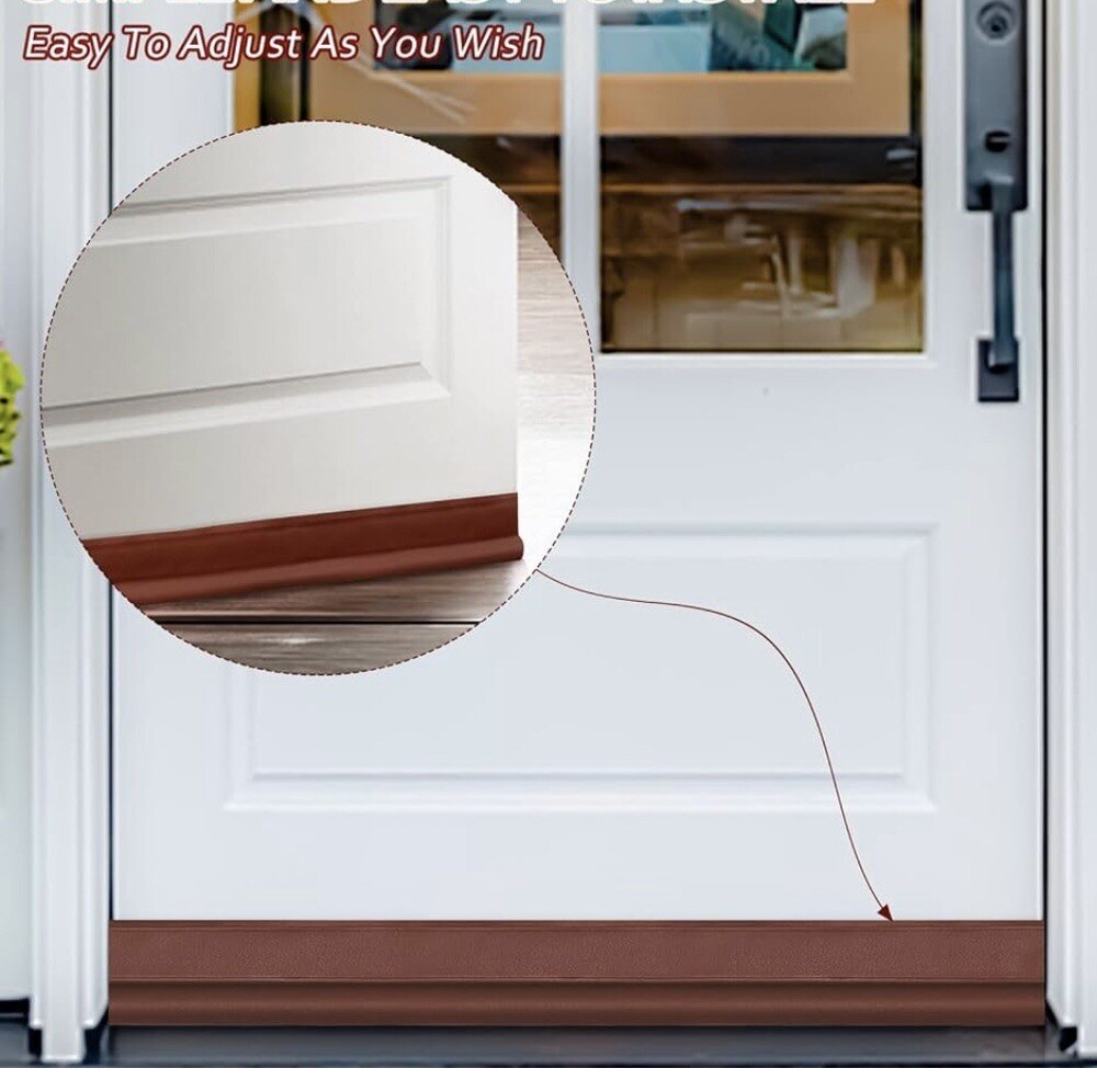 Under Door Draft Stopper Door Draft Blacker Brown Leather 38”