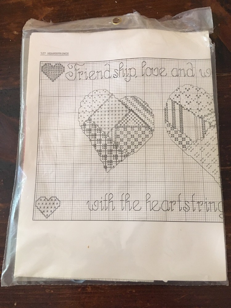 Needles ‘N Hoops Stencil ‘N Stitch Kit No527 Heartstrings