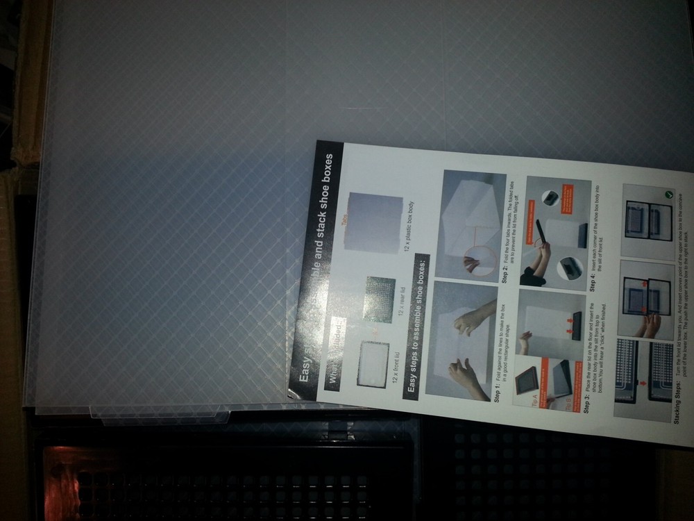 shoe rack large plastic 24 pack