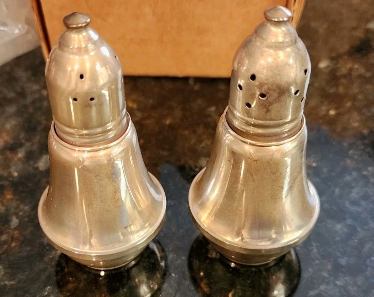 Vintage Sterling Duchin Set of Weighted Salt And Pepper Shakers