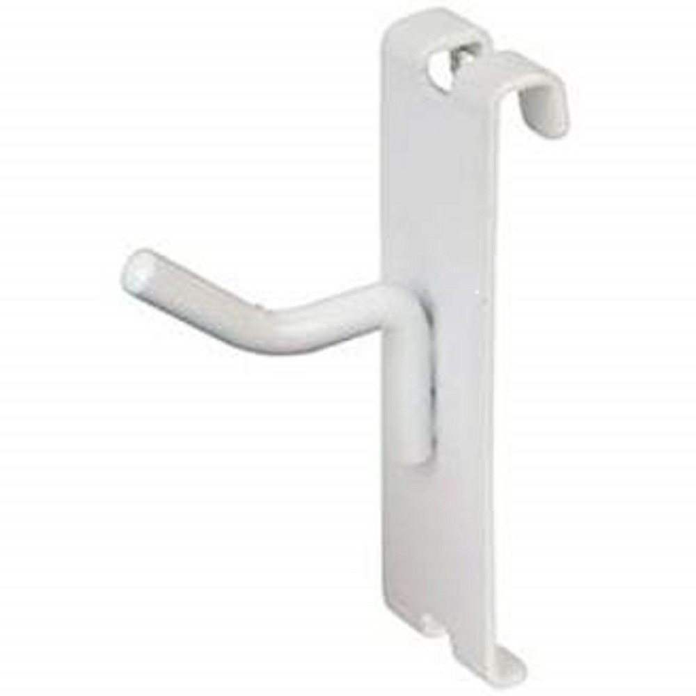2" Gridwall Hooks - 18 White Hooks For Gridwall or Mini Grid Cube Displays