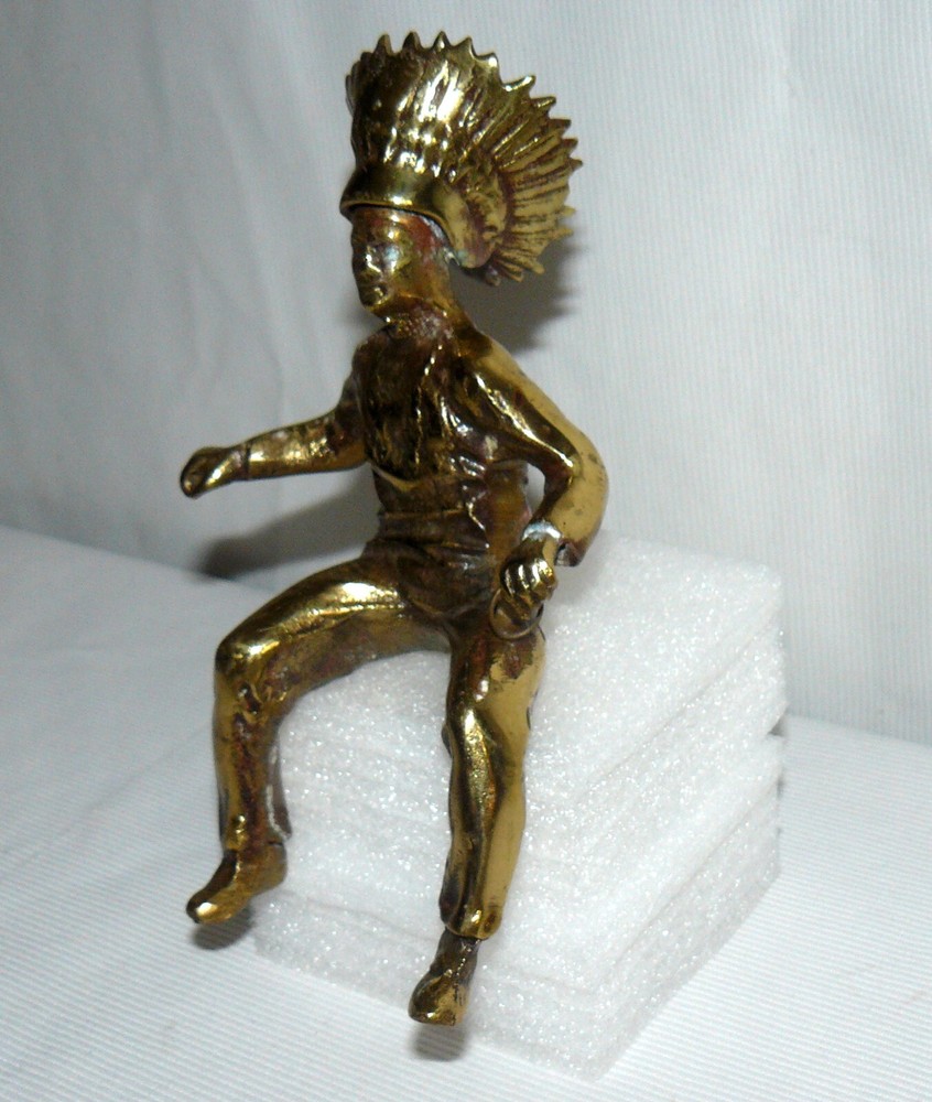 Metal Native American Chief Sitting Position