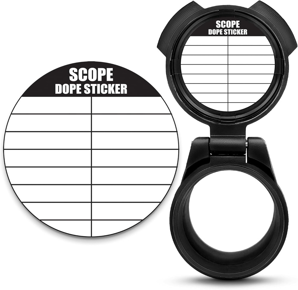 12 Pack Writable Scope DOPE Sticker for Long-Range Shooting- 1.5 Inch, White