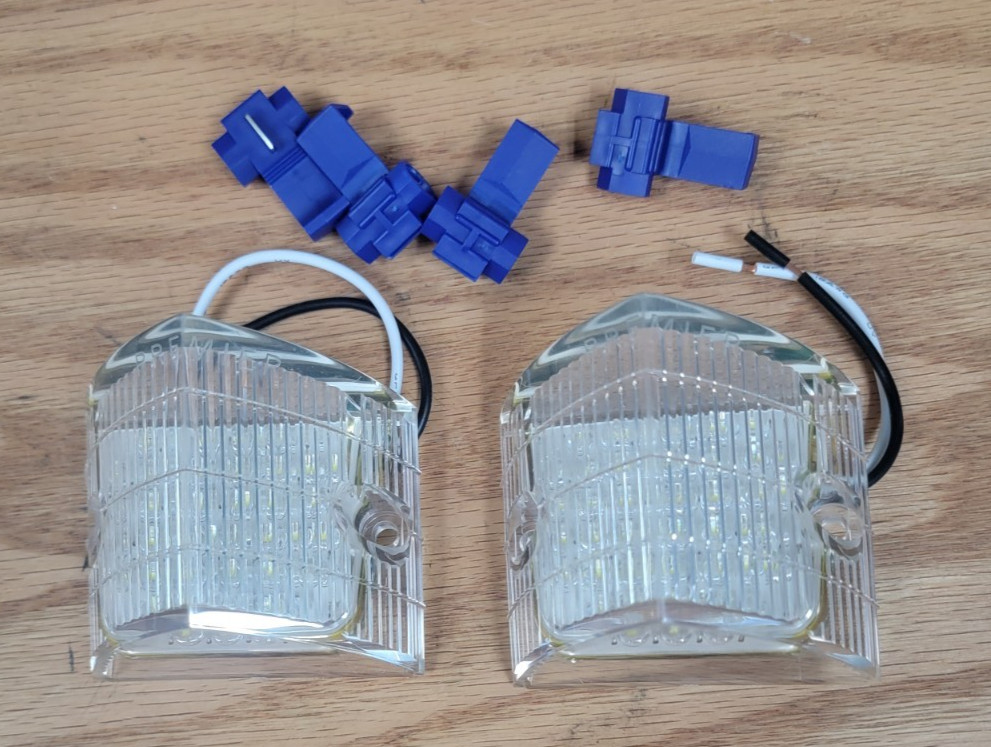 1956 CHEVY BACK UP LIGHT LAMP LED LENSES PAIR