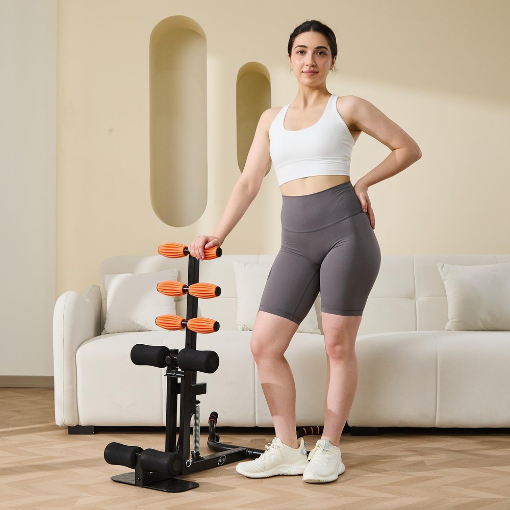 Deep Squat Machine, Adjustable Glutes Trainer Machine, Core & Abs for Low Imp...