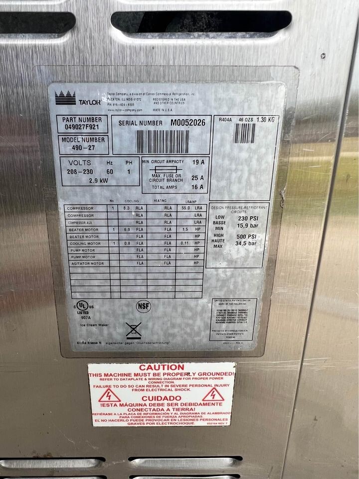 Taylor 490-27 frozen drink machine