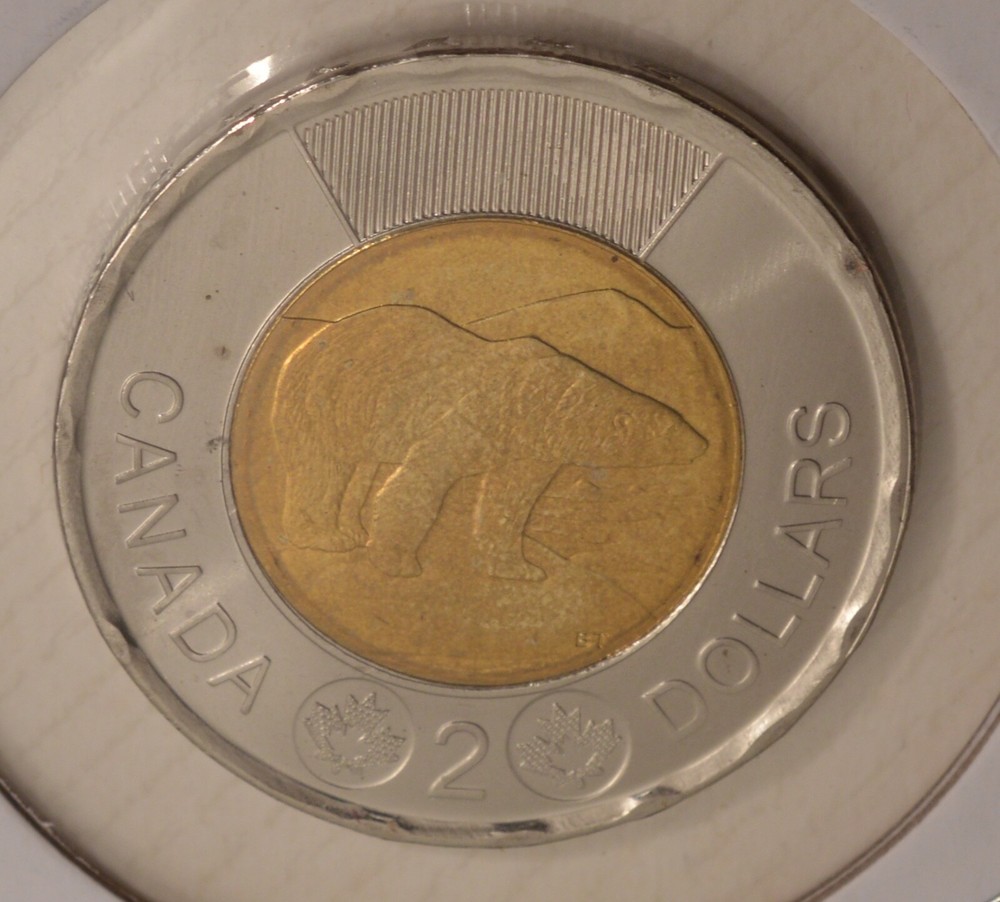 2019 Canada 2$ Dollar - Polar Bear - UNCIRCULATED from Mint Roll 🇨🇦