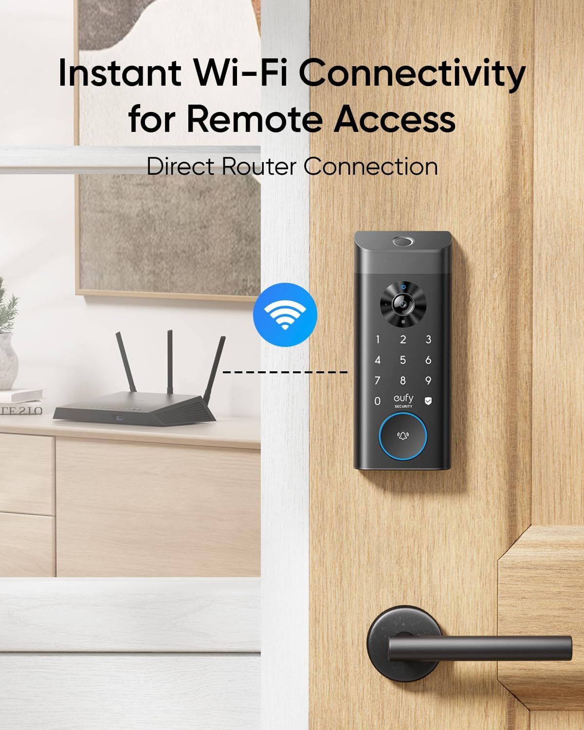 eufy Security Video Smart Lock E330 3-in-1 2K Camera Doorbell Fingerprint Lock