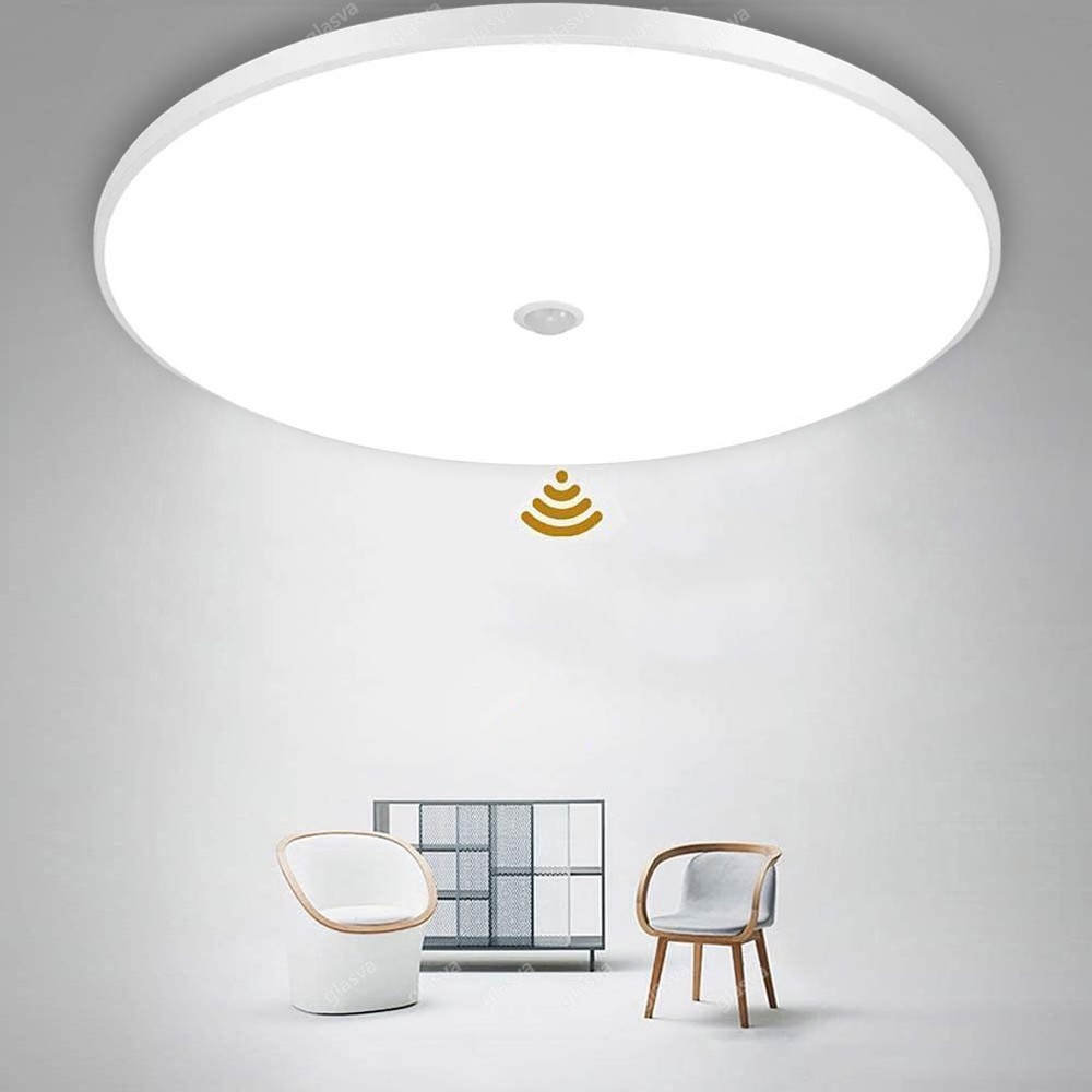 Led Panel Ceiling Light with Motion Sensor Downlight Lamp Fixture 18W/24W/36W US