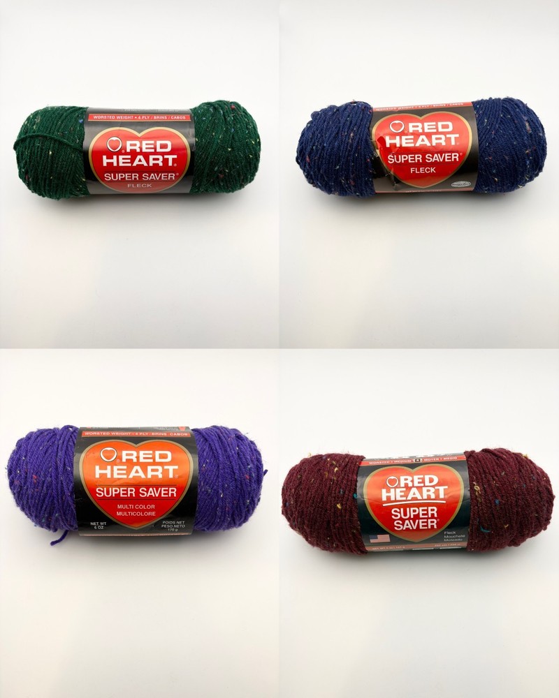 Multiple Colors ~ Red Heart Super Saver Fleck Acrylic ~ Continually Updated READ